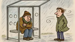 Dowcip: Przystanek autobusowy zaprojektowano specjalnie...