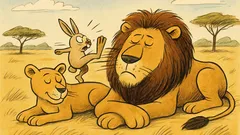 Dowcip: Sawanna, południe. Lew i lwica leżą...
