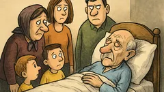 Dowcip: Na łożu śmierci leży stary człowiek...